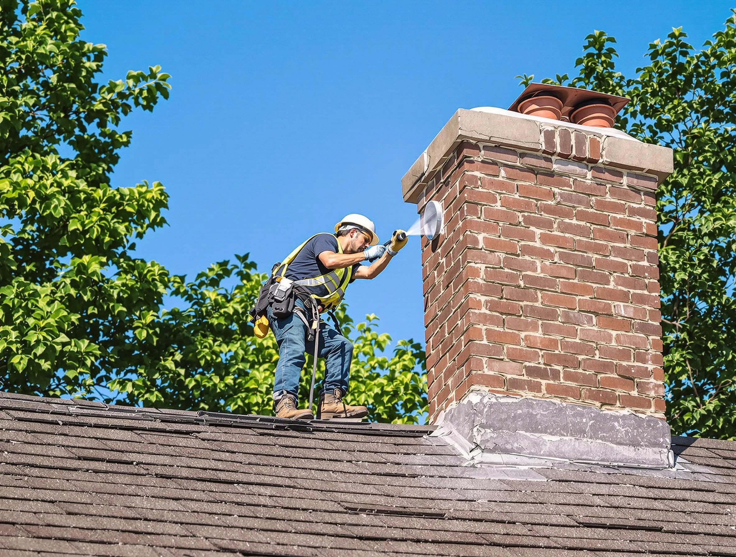 Center Point Chimney Sweep performing an inspection with advanced tools in Center Point, AL