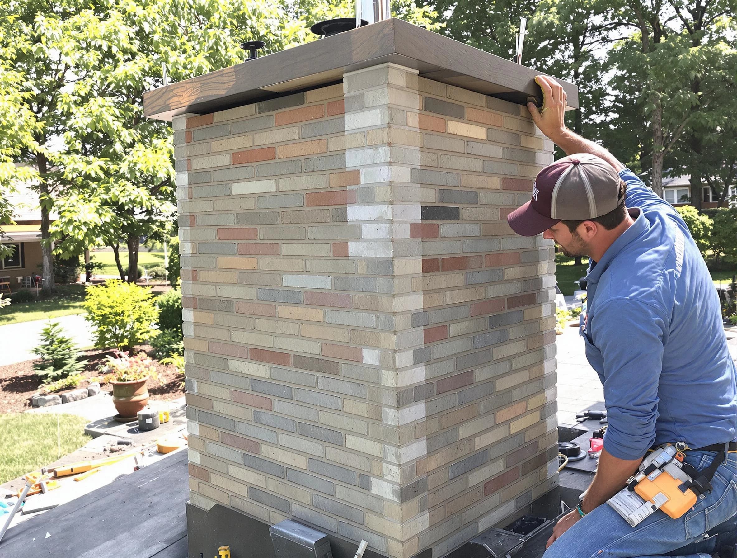 Center Point Chimney Sweep completing a modern chimney remodel in Center Point, AL