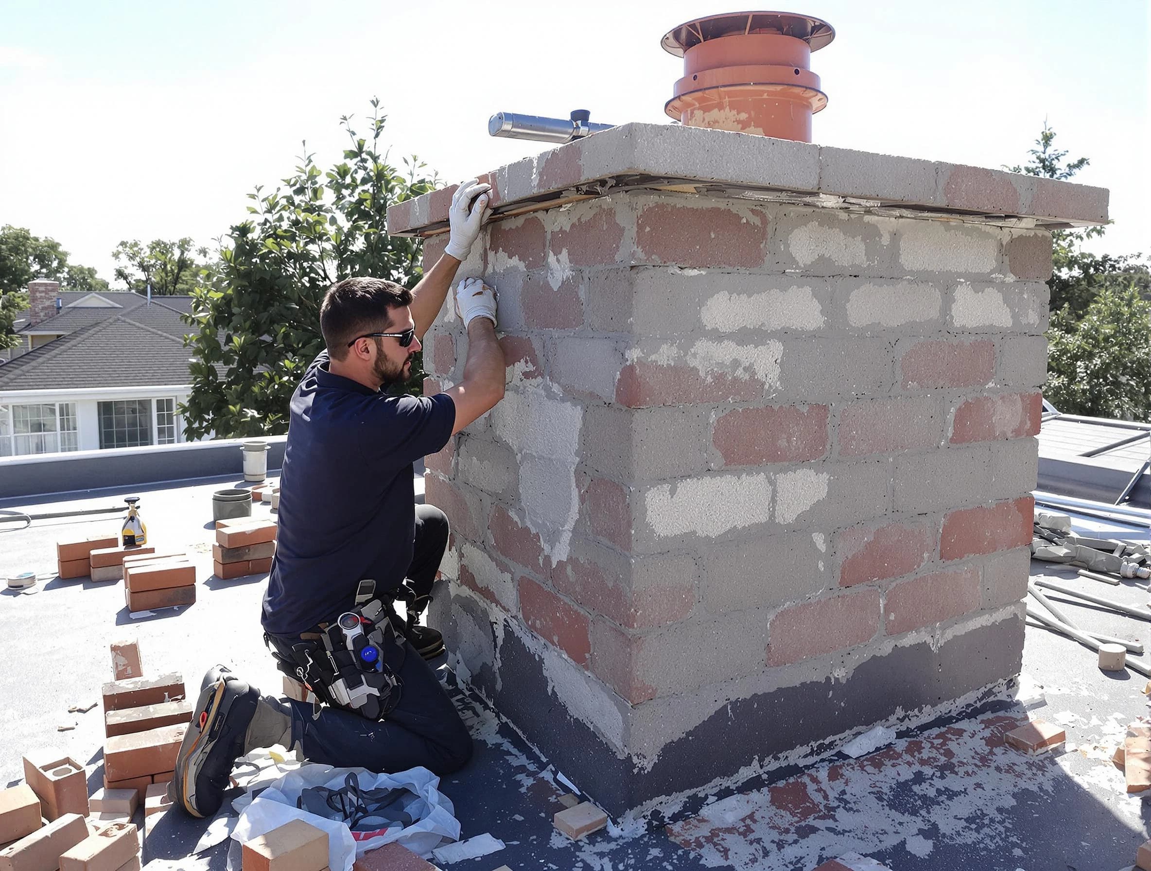 Advanced chimney repair process by Center Point Chimney Sweep in Center Point, AL