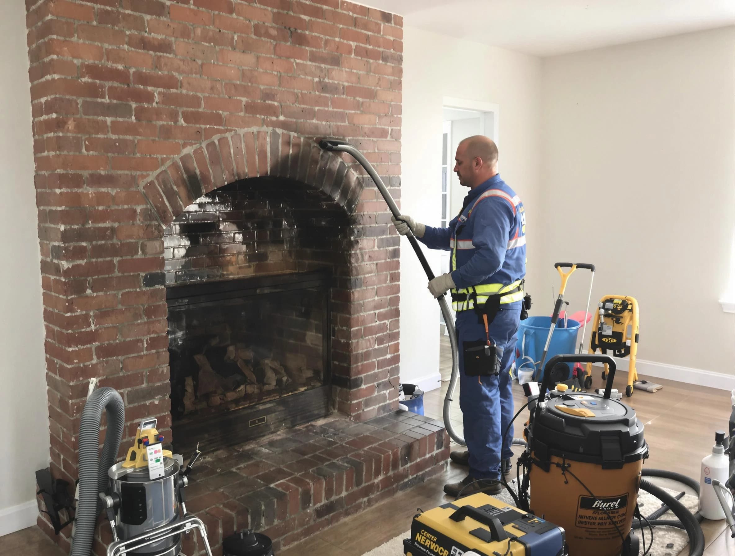 Center Point Chimney Sweep expert performing detailed chimney sweep in Center Point, AL