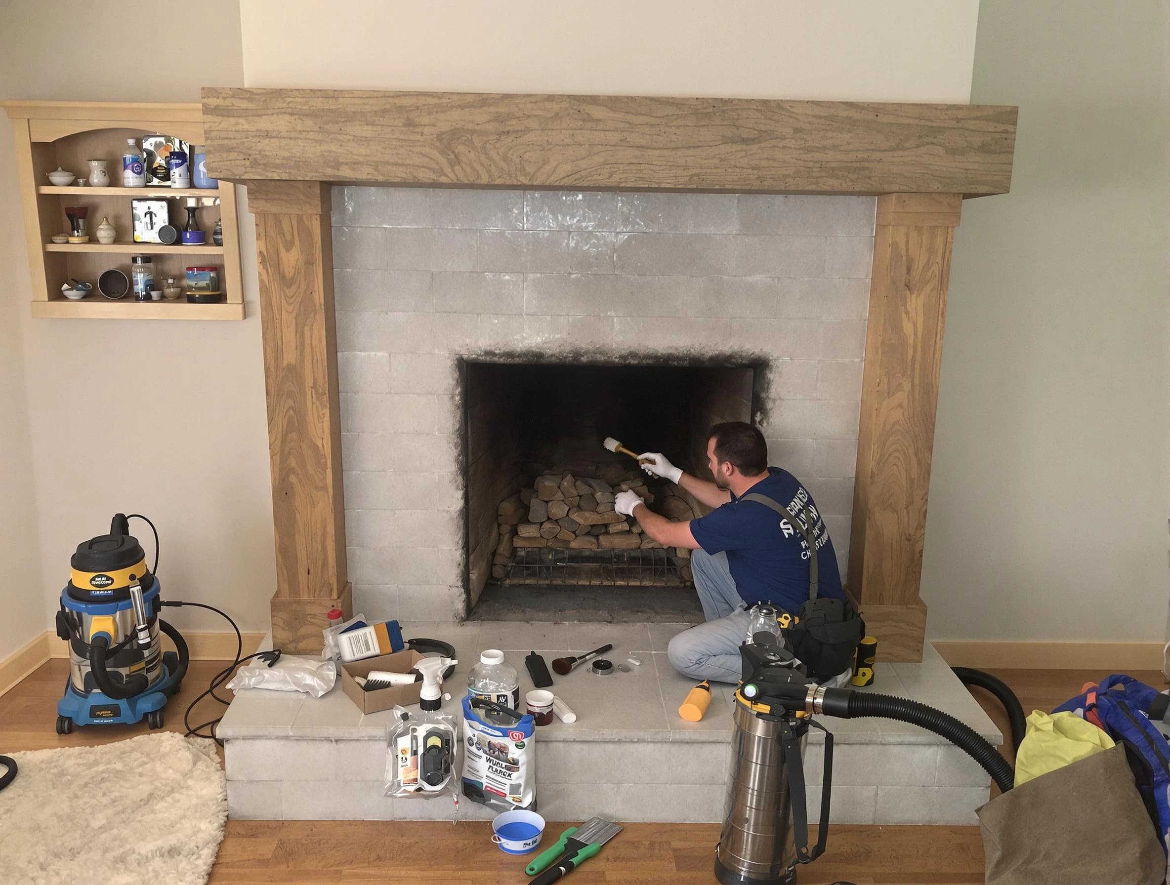 Detailed creosote removal process by Center Point Chimney Sweep in Center Point, AL