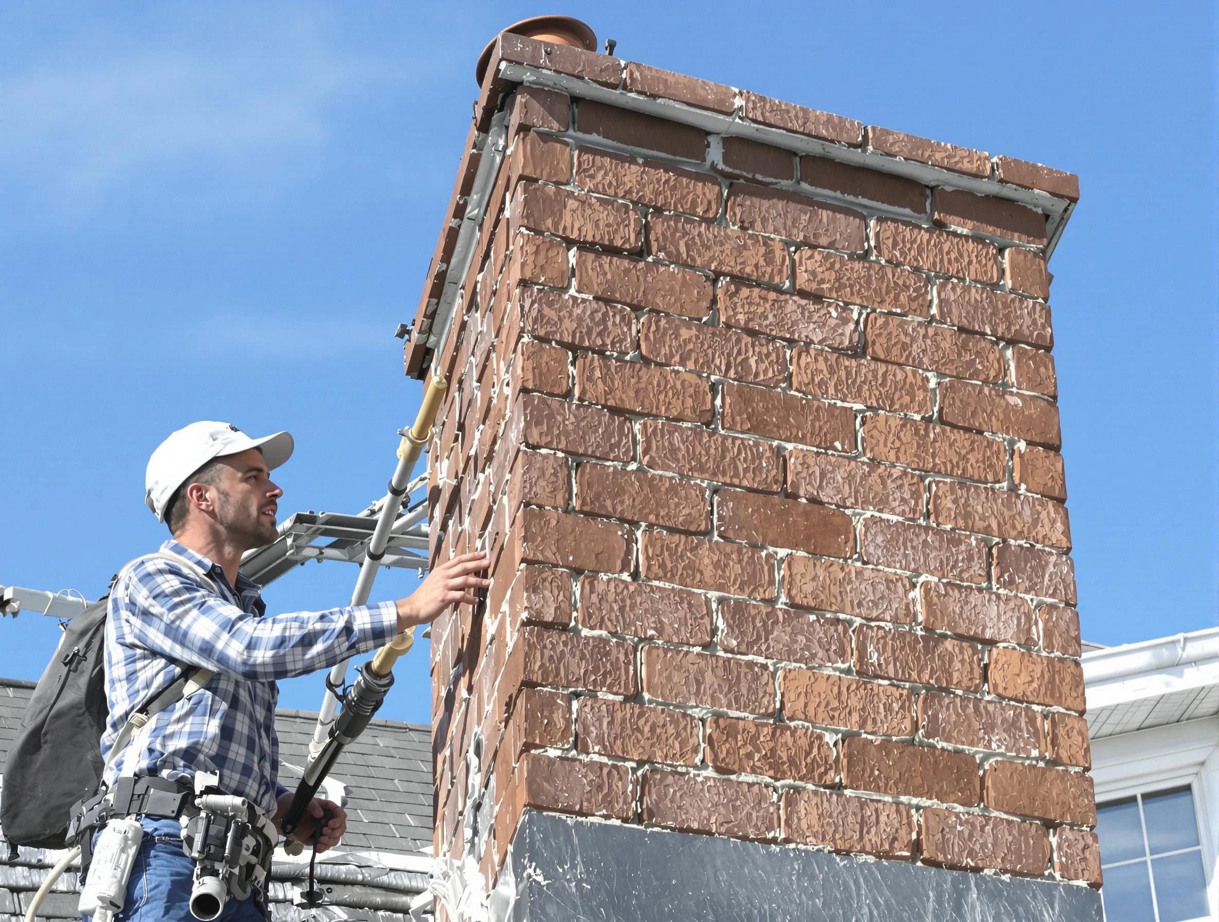 Brickwork for a chimney rebuild by Center Point Chimney Sweep in Center Point, AL