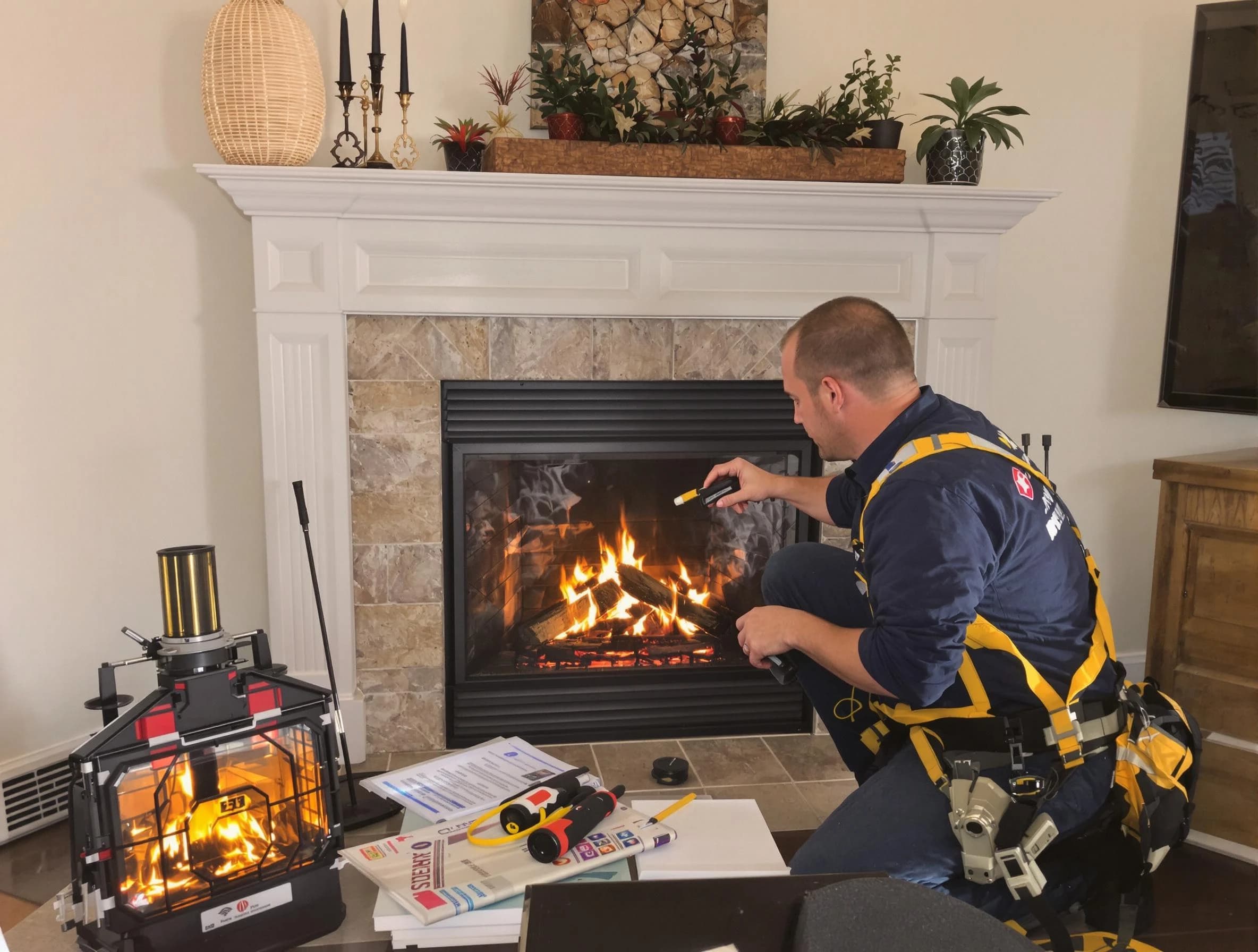 Safety-focused fireplace inspection by Center Point Chimney Sweep in Center Point, AL