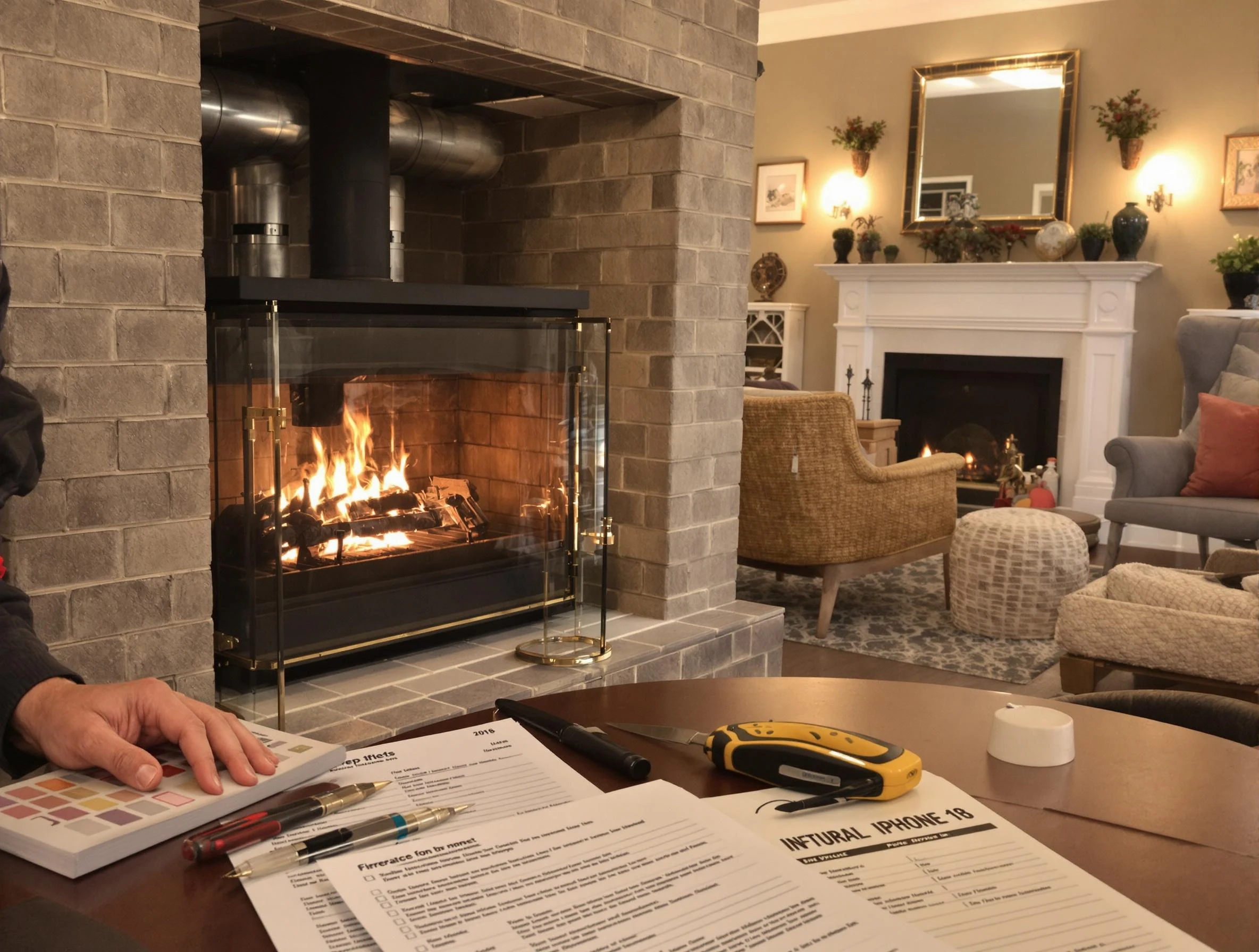 Center Point Chimney Sweep verifying fireplace safety measures in Center Point, AL