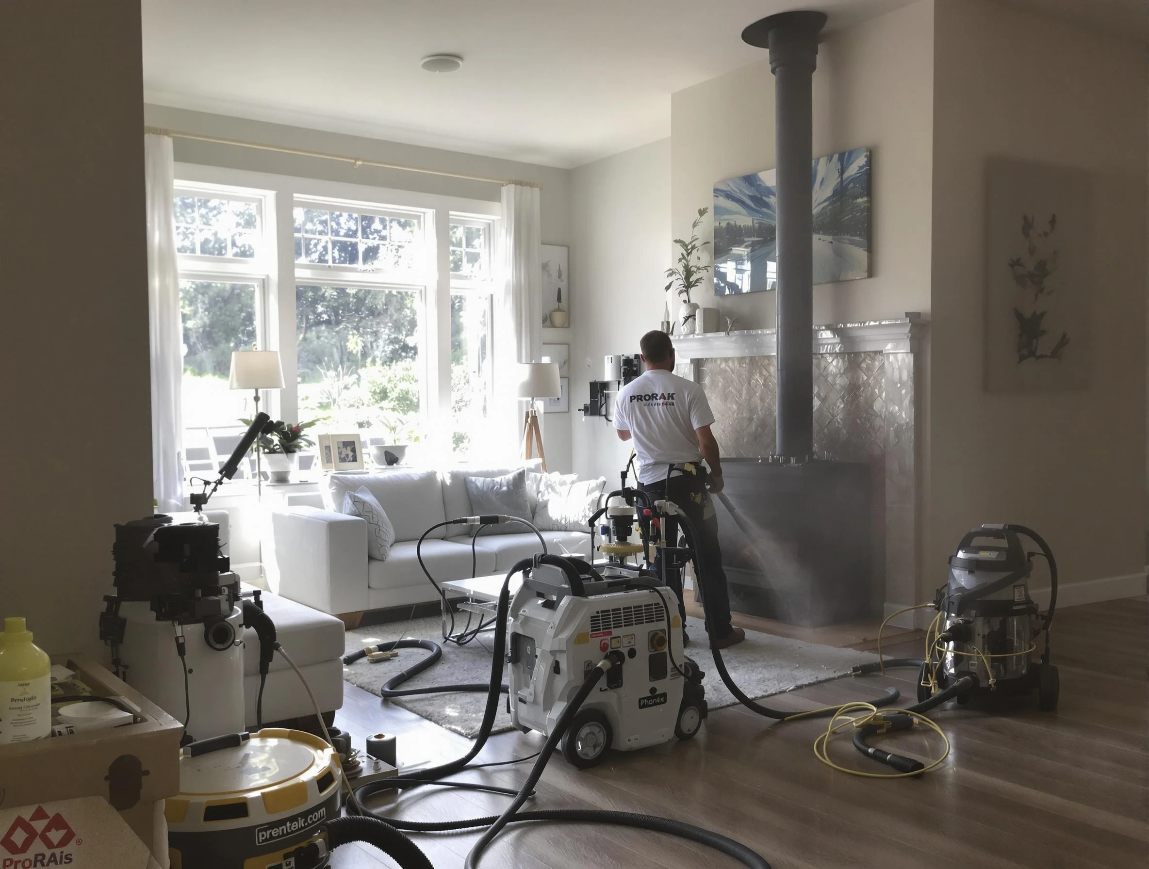 Soot removal service by Center Point Chimney Sweep for a fireplace in Center Point, AL